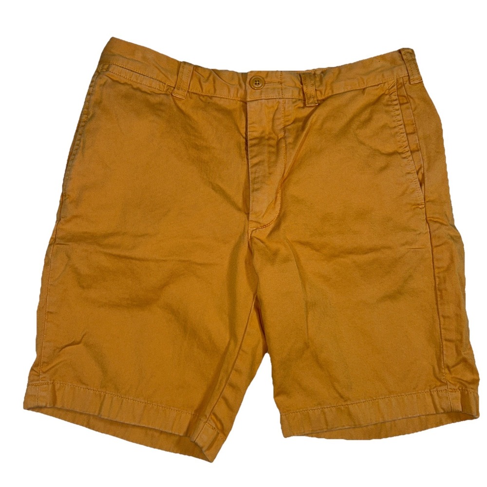J Crew Stanton Chino Shorts Mens 31 W 9 Inseam Orange Garment Dyed Twill Cotton